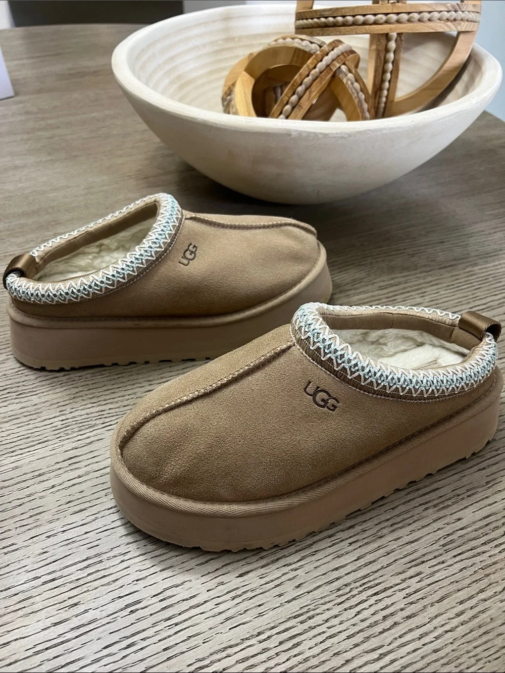 UGG Kids Chestnut Slip-On Shearling Lined Slippers